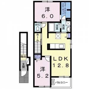 ピアッツァ高木　Ｂ ２０３ の間取り画像