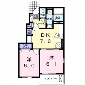 クレメント　Ａ １０１ の間取り画像