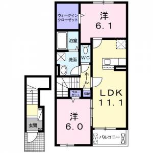 陽だまり　カーム ２０３ の間取り画像