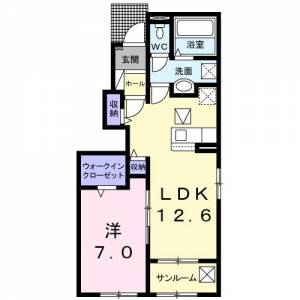 ソーレ　７Ａ １０１ の間取り画像