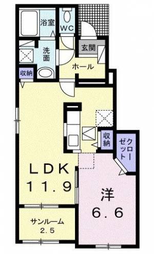 ピアッツァ高木　Ａ １０３ の間取り画像