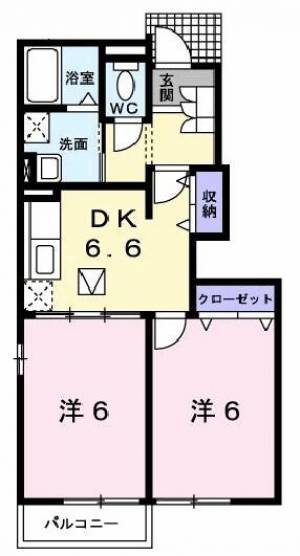 サングリーンハイツＡ １０２ の間取り画像