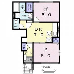 パシエンテＢ １０５ の間取り画像