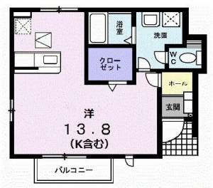 ブリアント・ベル １０１ の間取り画像