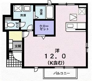 エアリ- １０２ の間取り画像