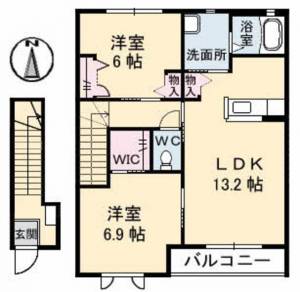 シャーメゾンＢｅ’ｓｅ（ベーゼ） Ａ０２０２ の間取り画像