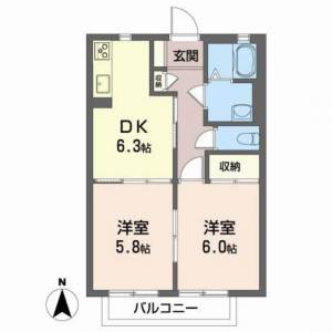 シャーメゾン加藤　Ｃ棟 Ｃ０１０７ の間取り画像