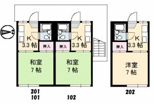 ヴィラあさひ の間取り画像