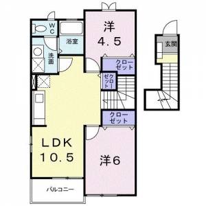 コンフォートＡ ２０３ の間取り画像