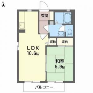 シャーメゾン河内 Ａ０２０３ の間取り画像