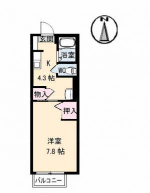 ドリーム・メゾン萩 Ａ０２０３ の間取り画像