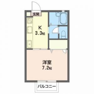 ディアス徳常 Ａ０２０３ の間取り画像