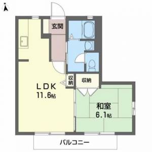 シャーメゾン河内 Ａ０２０１ の間取り画像