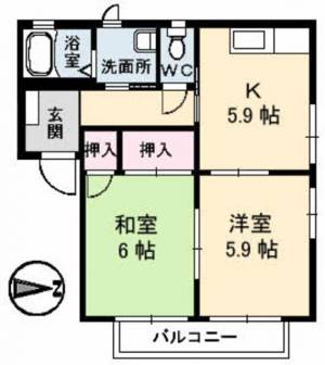 フォーレス横水 Ａ０２０３ の間取り画像