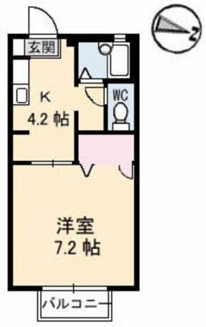 ディアス徳常 Ａ０２０２ の間取り画像