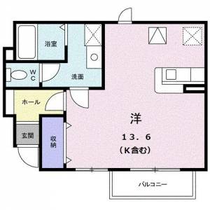 アルカンシェル庄内Ⅱ １０２ の間取り画像