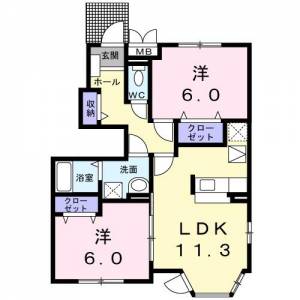 アニメート　Ｂ １０１ の間取り画像