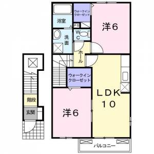 ペニーレインＤ ２０３ の間取り画像