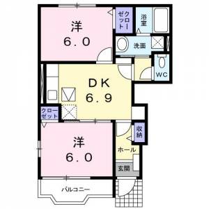 グランドヒル　Ａ １０１ の間取り画像