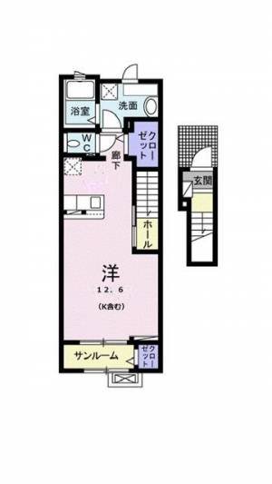 クラール泉池Ｂ ２０３ の間取り画像