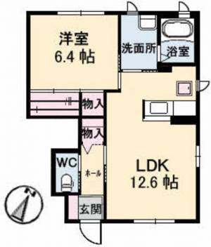 シャーメゾンＷｅ　Ａ棟 Ａ０１０２ の間取り画像