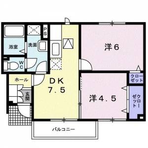 グラン・すずかぜの丘Ｃ １０３ の間取り画像