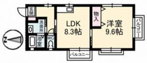 シャーメゾン長崎 Ａ０１０２ の間取り画像