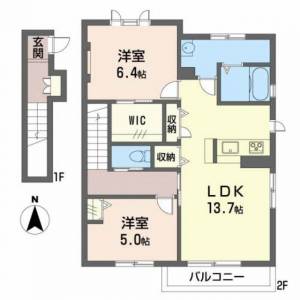 シャーメゾン上泉 Ａ０２０１ の間取り画像