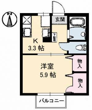 ディアス江口 の間取り画像