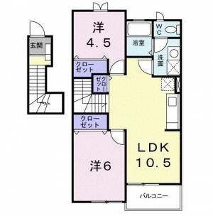 コンフォートＡ ２０２ の間取り画像