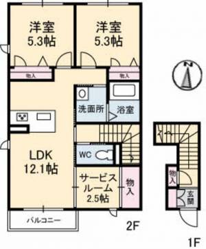 シャーメゾン南小松原 Ａ０２０１ の間取り画像