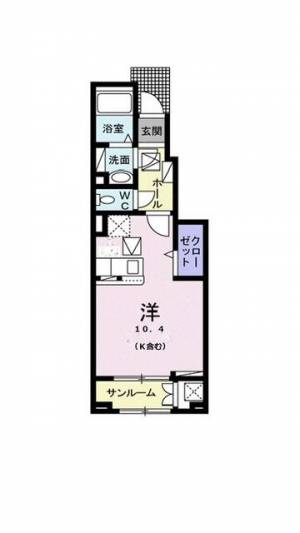 クラール泉池Ａ １０３ の間取り画像