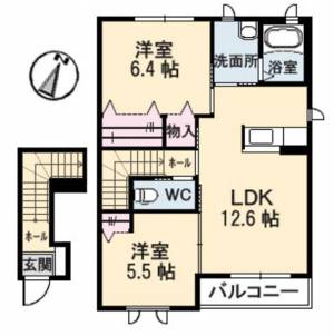 シャーメゾンアンソレイュ Ａ０２０２ の間取り画像