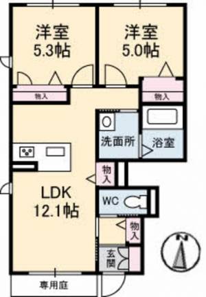 シャーメゾン南小松原 Ａ０１０１ の間取り画像