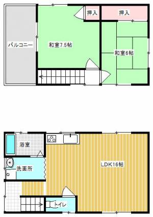 北内４丁目借家 の間取り画像