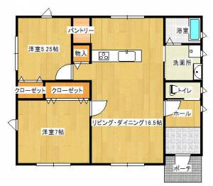 新居浜市田の上 一戸建 の間取り画像