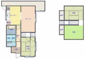 新居浜市萩生 一戸建 の間取り画像