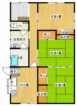 横水町貸家　北 北号 の間取り画像