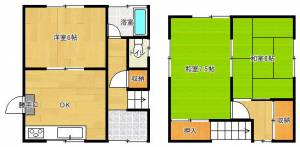 北内２丁目貸家 の間取り画像