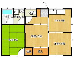 新田町１丁目借家 の間取り画像