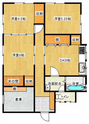 下泉町１丁目借家 の間取り画像