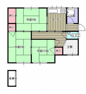 庄内町２丁目借家　南６号 の間取り画像