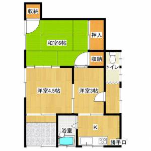 一宮町１丁目借家 の間取り画像