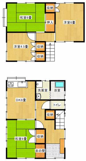 久保田町３丁目貸家 の間取り画像