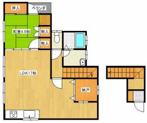 萩生２３７６貸家　２階 の間取り画像