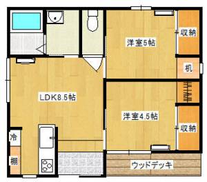 新居浜市松の木町 一戸建 の間取り画像