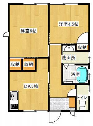 中西町５貸家 の間取り画像