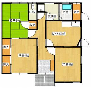 新居浜市北内町 一戸建 の間取り画像