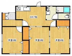 北内４丁目貸家 の間取り画像