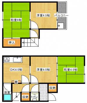 新居浜市宇高町 一戸建 の間取り画像